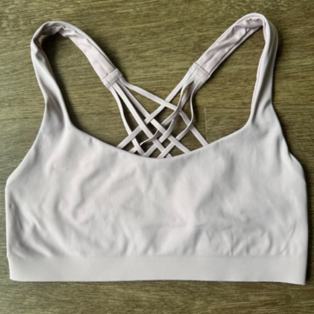 Lululemon FlexyFlex Strappy Yoga Bra *Light Support, A-C Cups in Pink Haze
